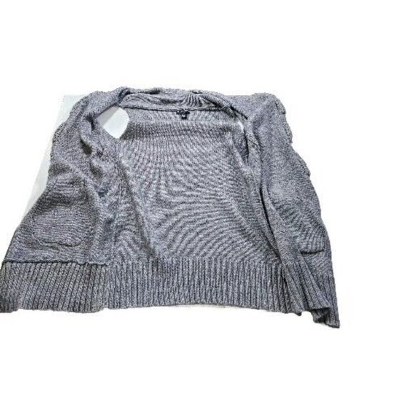 Mercer & Madison Cardigan Vest Women 1X Gray Pockets Chunky Knit Alpaca Blend - Picture 12 of 14